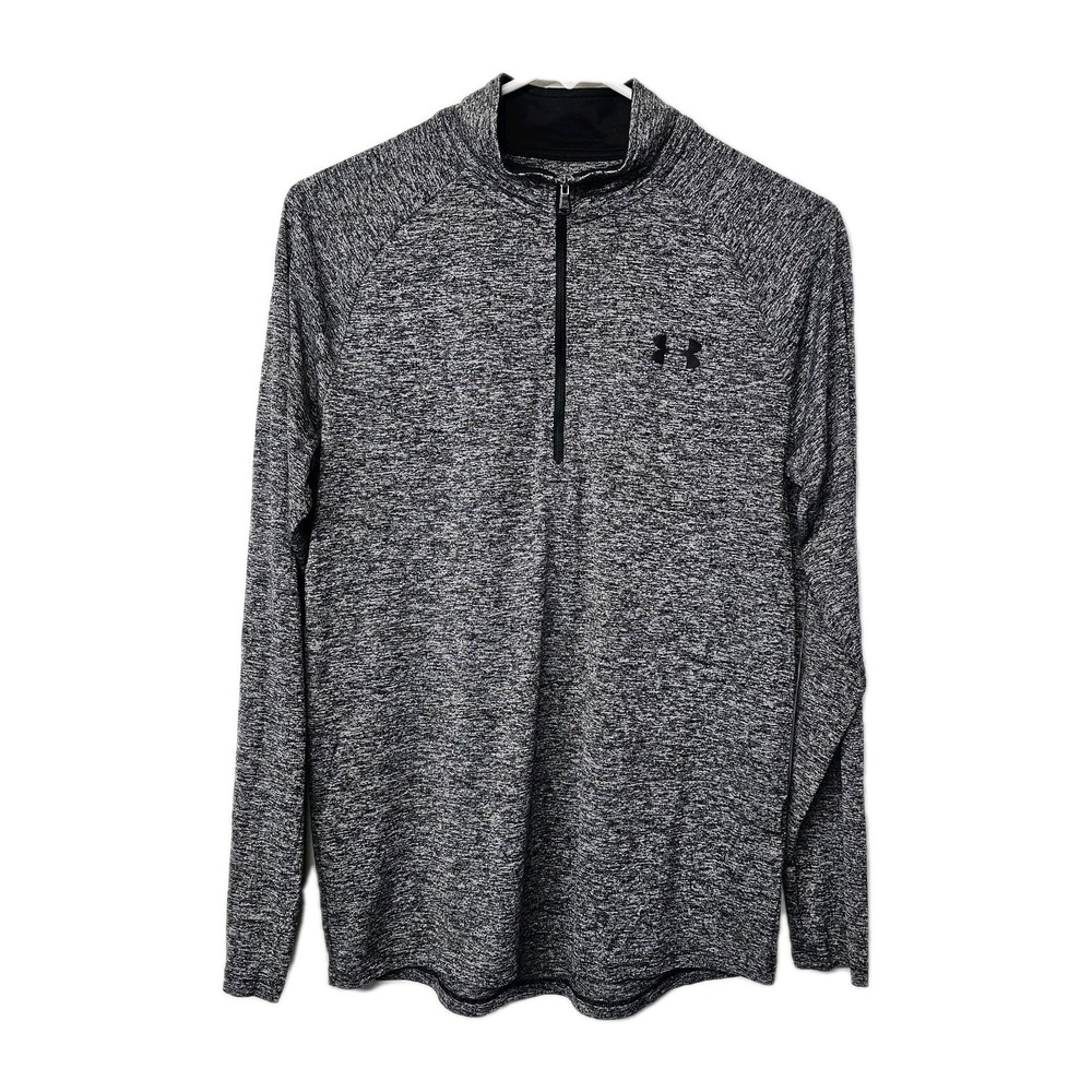 Under Armour Womens Small Tech HeatGear Long Sleeve 1/4 Zip Pullover Mock Neck